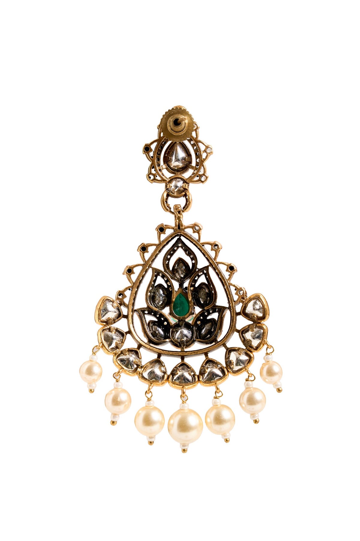 Stone Embellished Dangler Earrings 