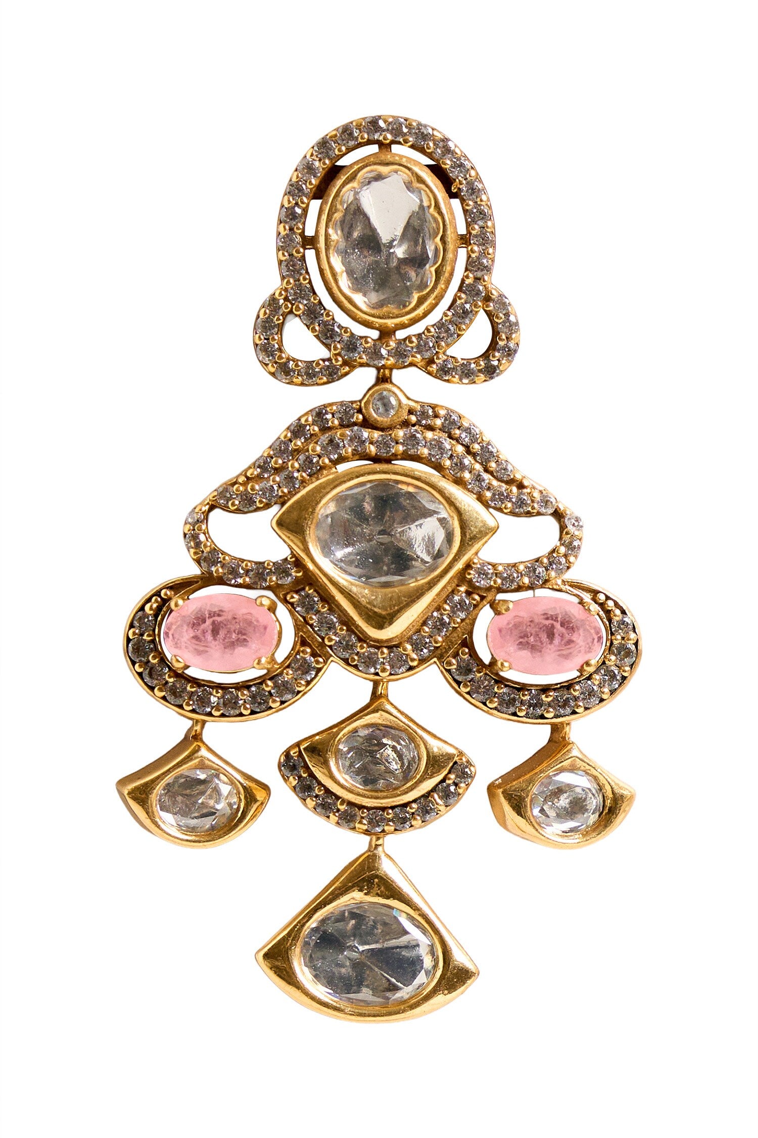 Stone Embellished Drop Earrings 