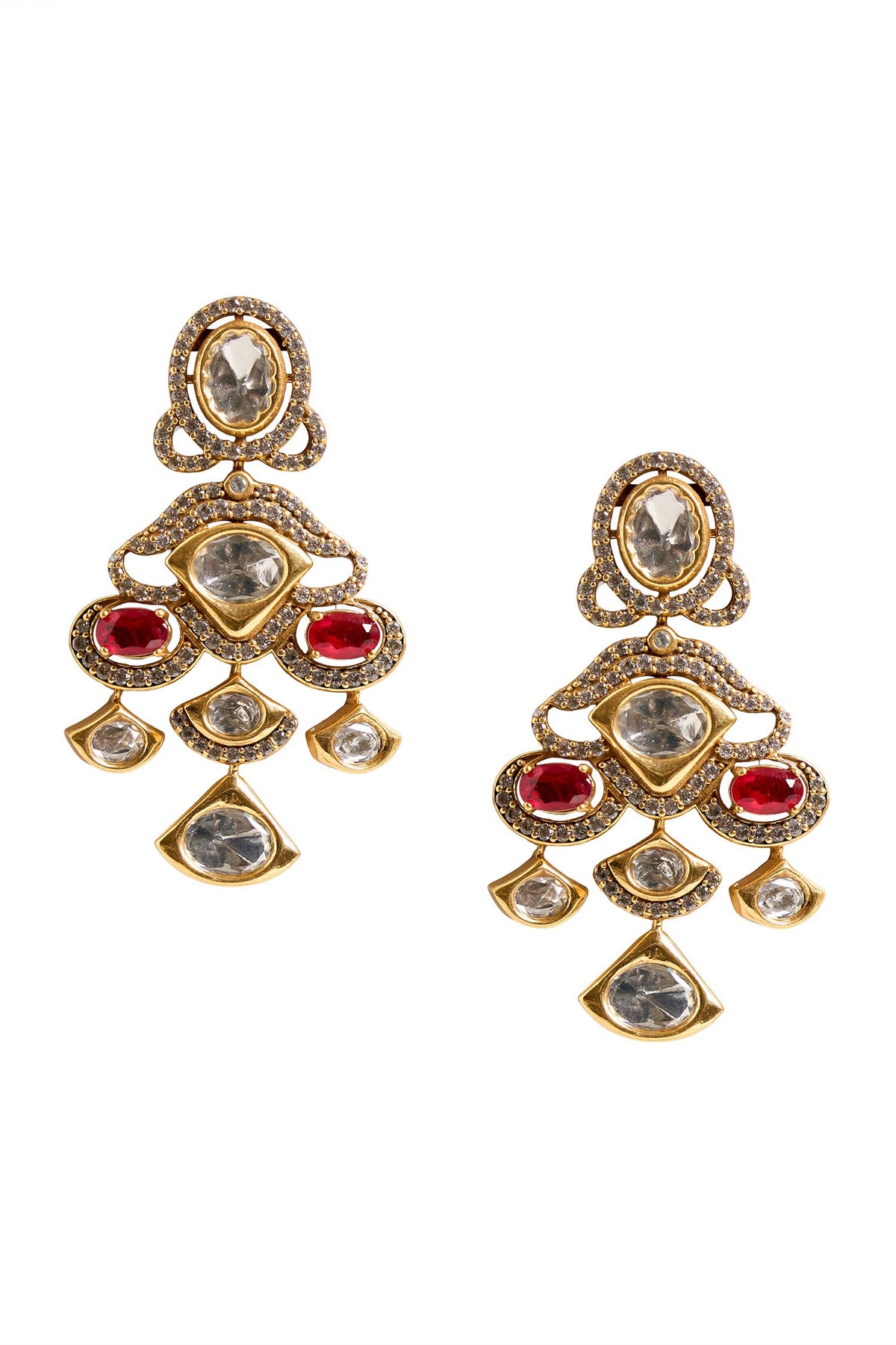 Embellished Stone Drop Earrings 
