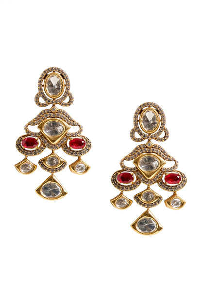 Embellished Stone Drop Earrings 