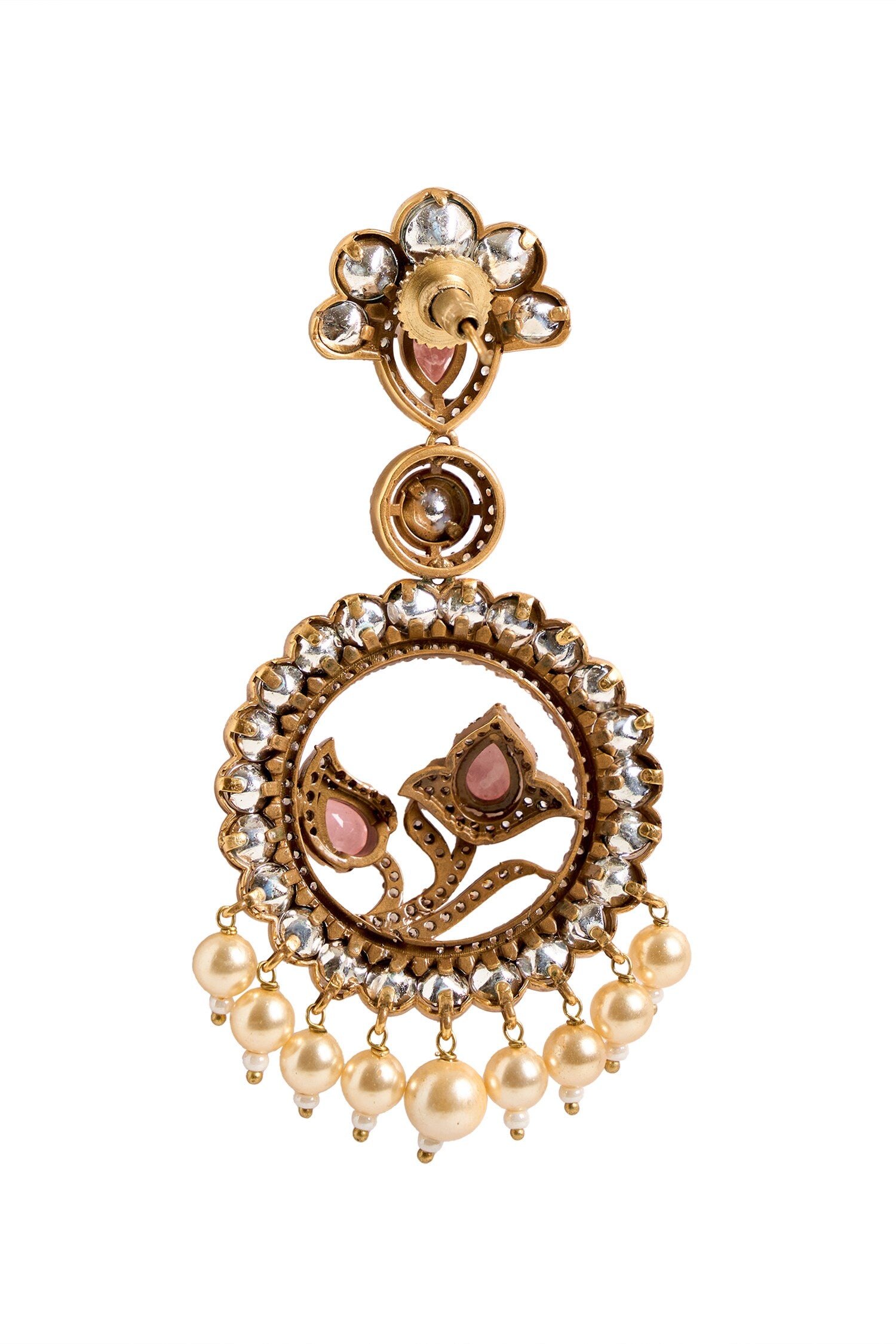 Circular Drop Embellished Earrings 