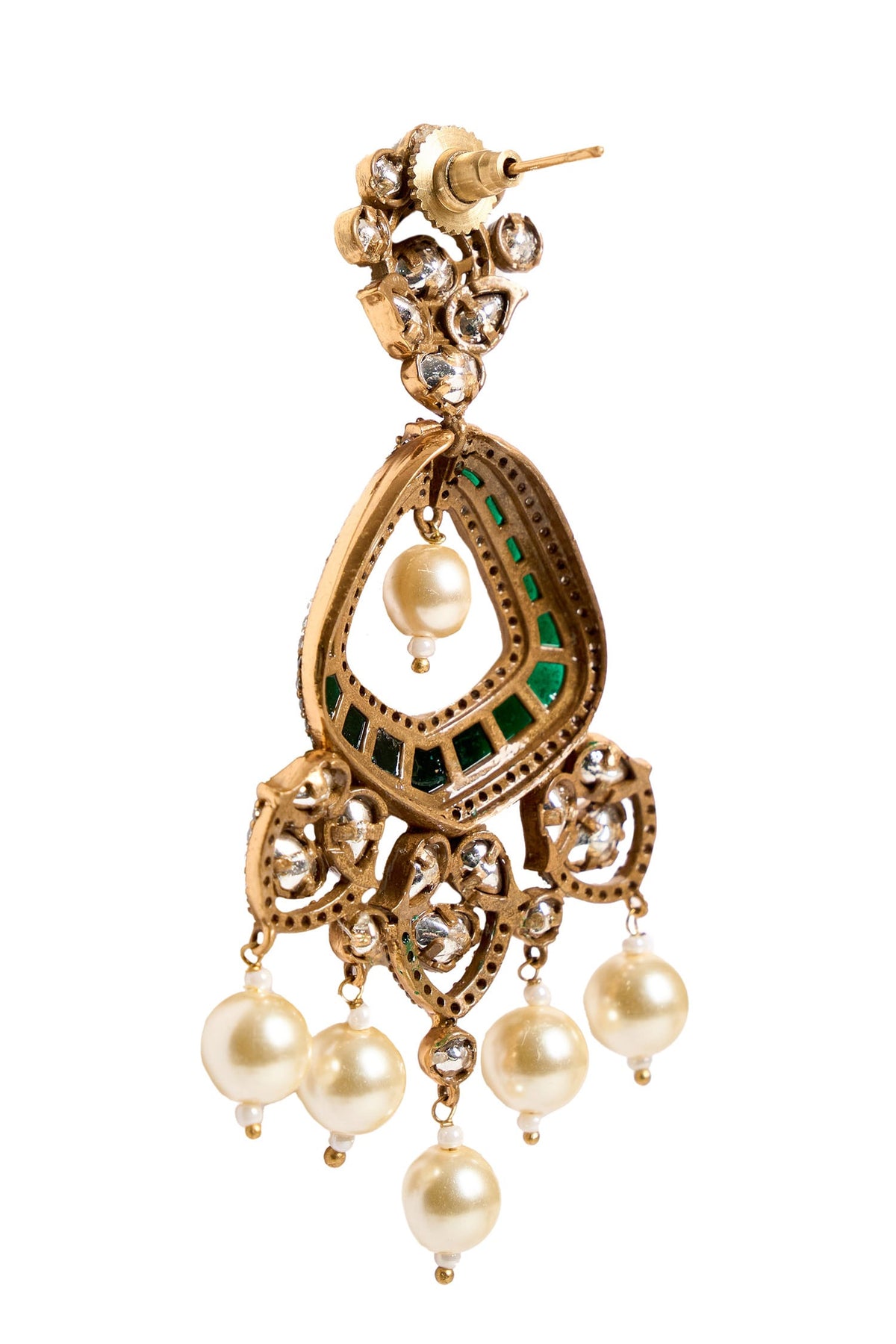 Stone Embellished Dangling Earrings 