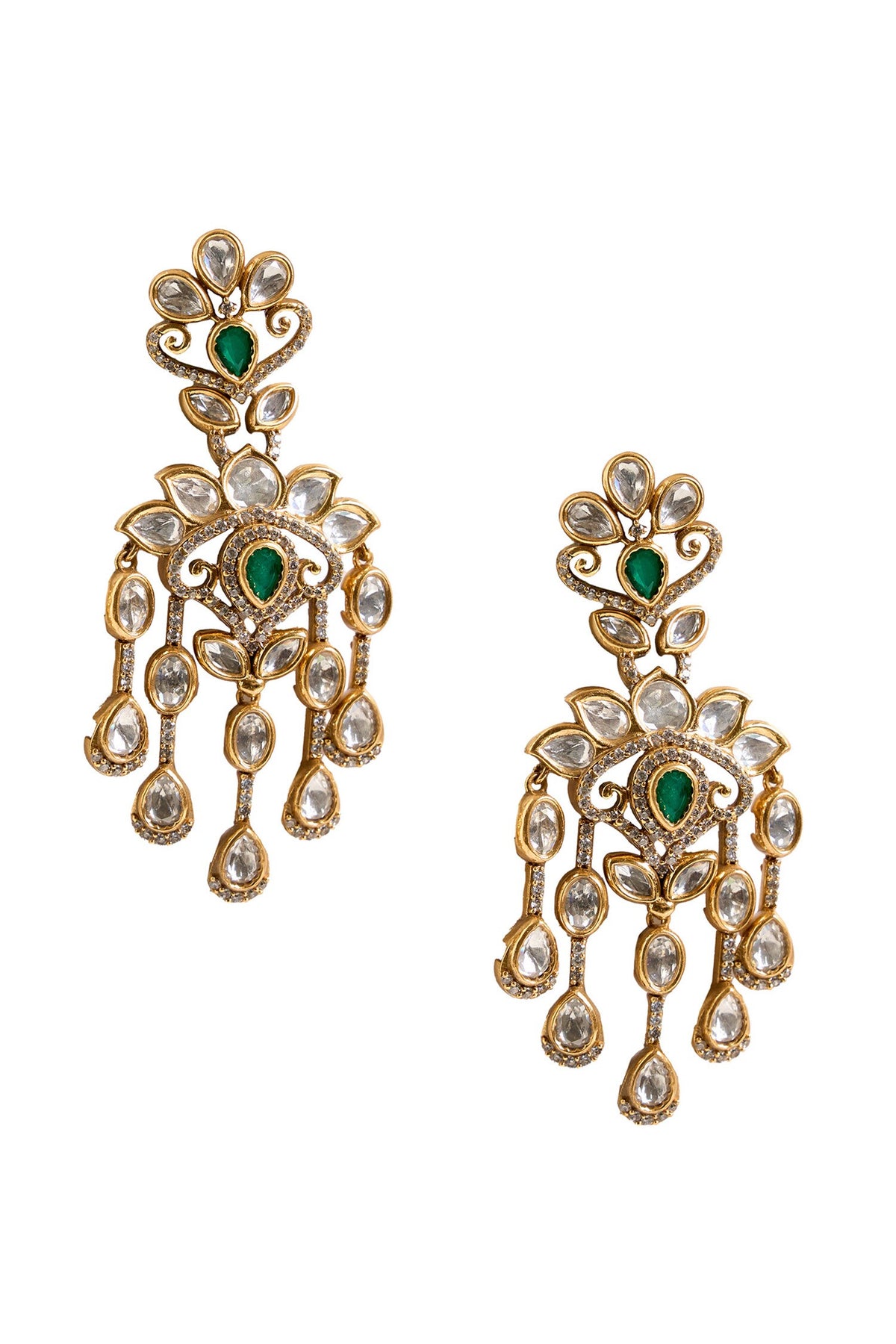 Embellished Tassel Drop Earrings 