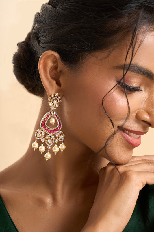 Dangling Stone Embellished Earrings 