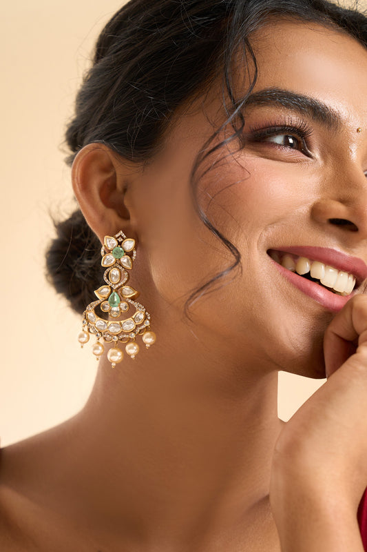 Embellished Stone Drop Earrings 