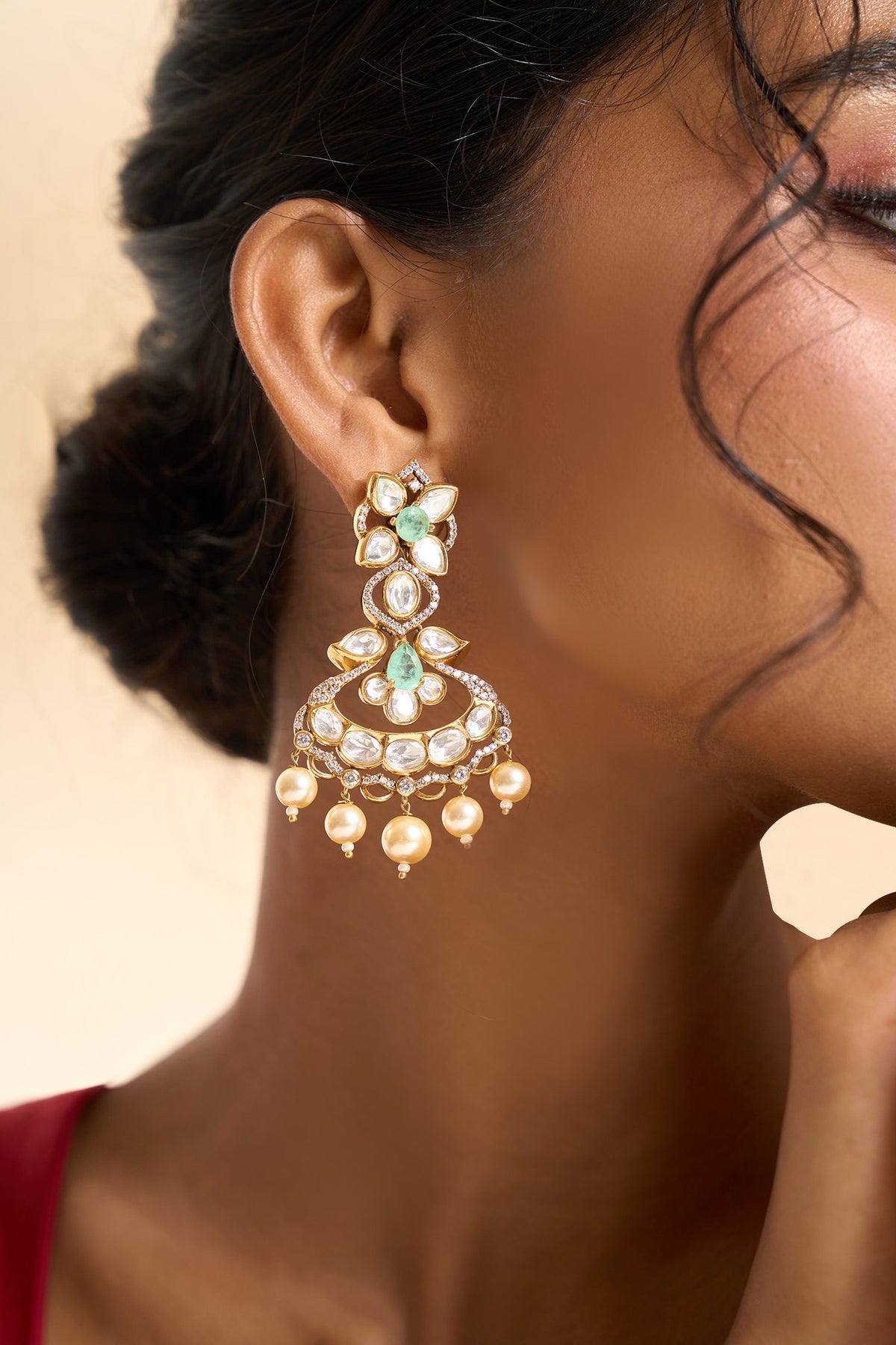 Embellished Stone Drop Earrings 