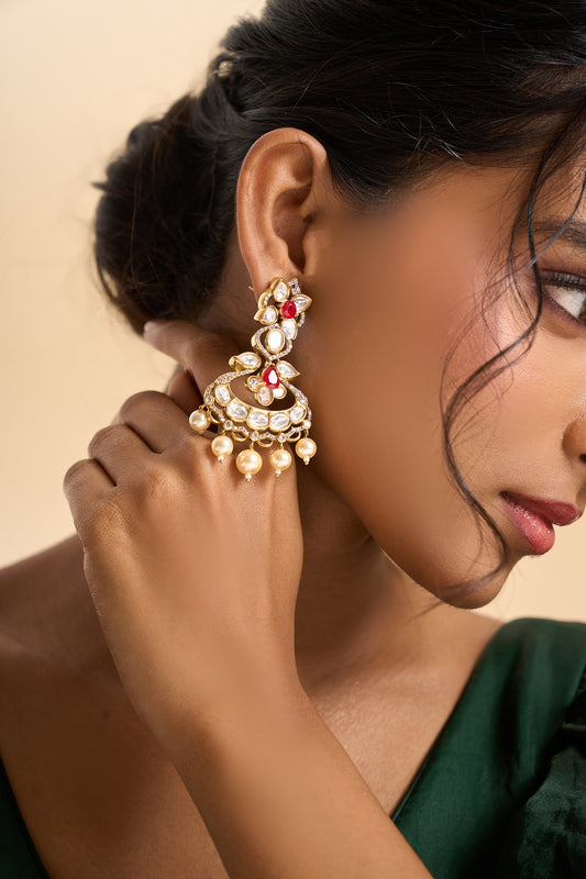 Embellished Stone Dangling Earrings 