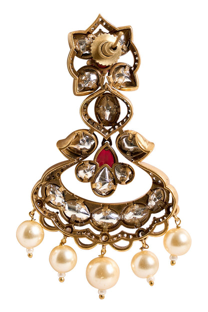 Embellished Stone Dangling Earrings 