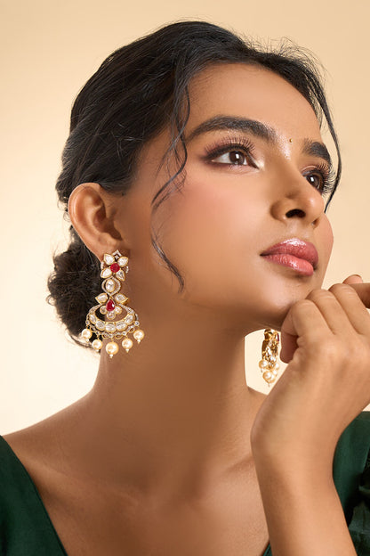 Embellished Stone Dangling Earrings 