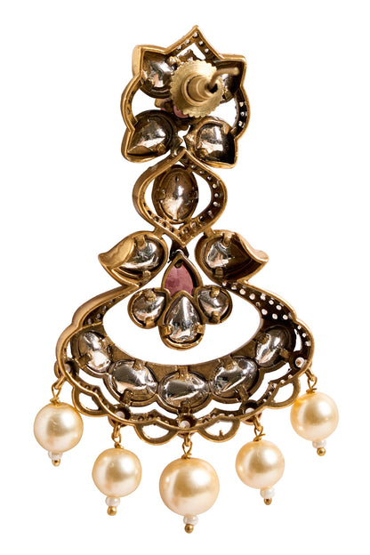 Dangling Stone Embellished Earrings 