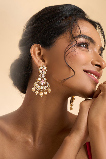 Dangling Stone Embellished Earrings 