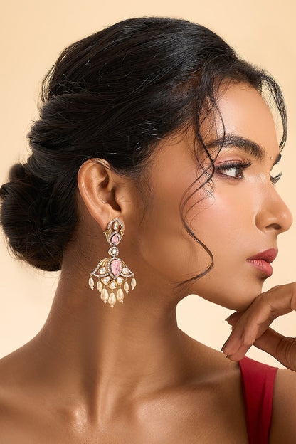 Dangling Stone Drop Embellished Earrings 