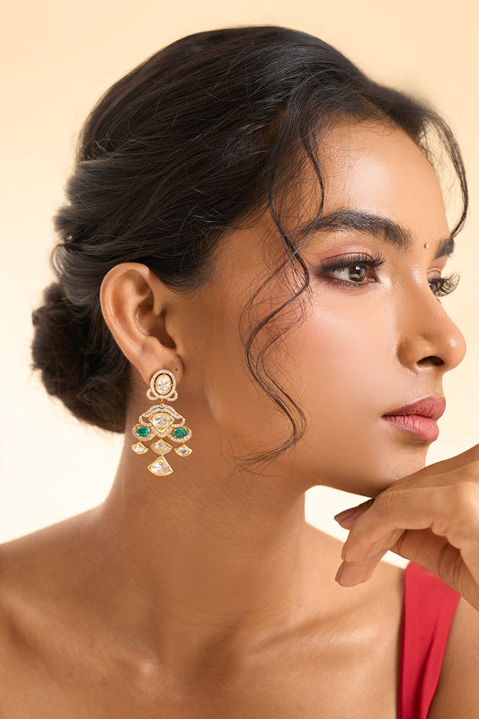 Stone Dangling Drop Earrings 
