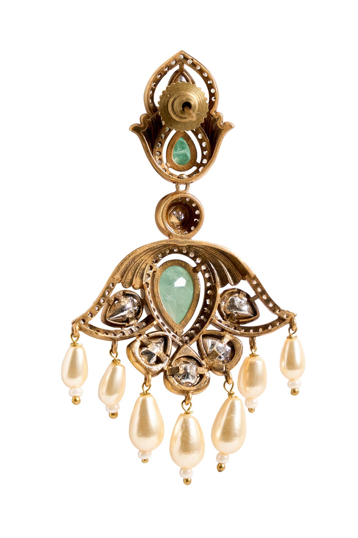 Dangling Stone Embellished Drop Earrings 