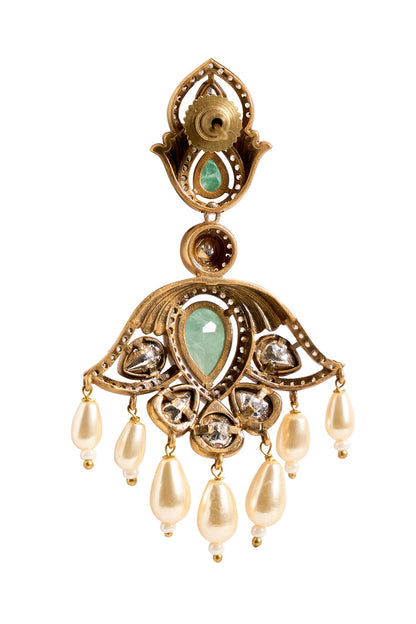 Dangling Stone Embellished Drop Earrings 