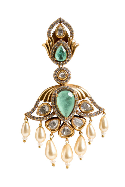 Dangling Stone Embellished Drop Earrings 