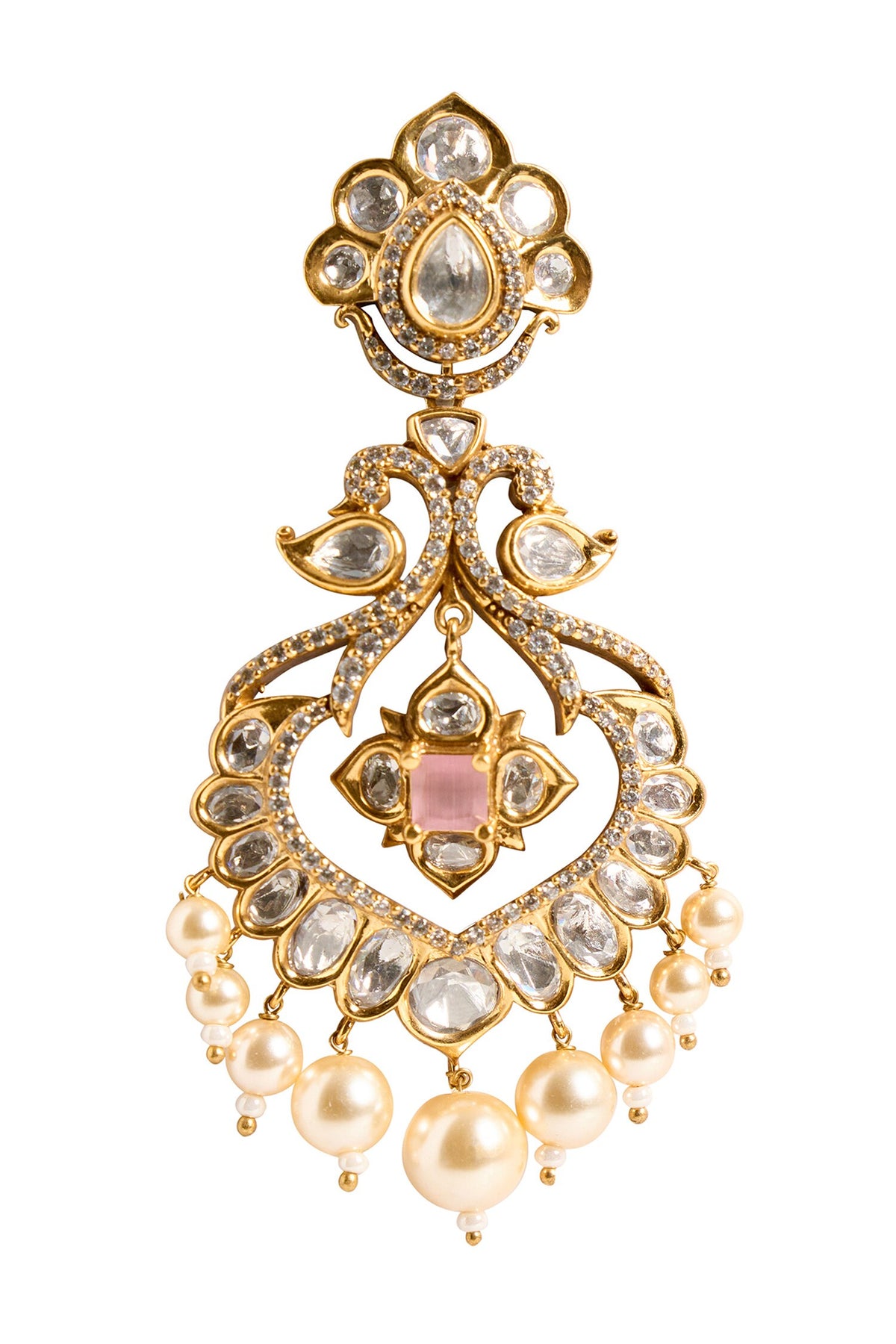 Embellished Stone Dangling Earrings 
