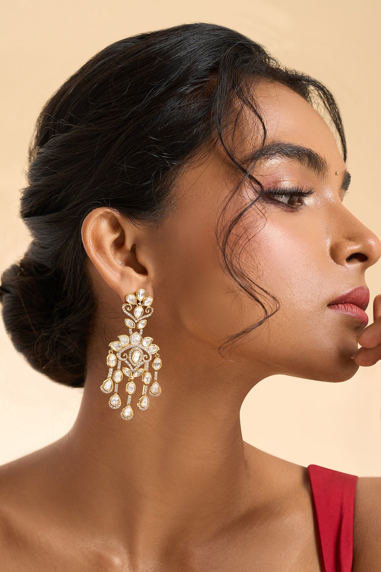 Stone Tassel Drop Earrings 