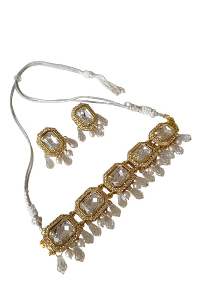 Araana Pearl Crystal Choker Set 