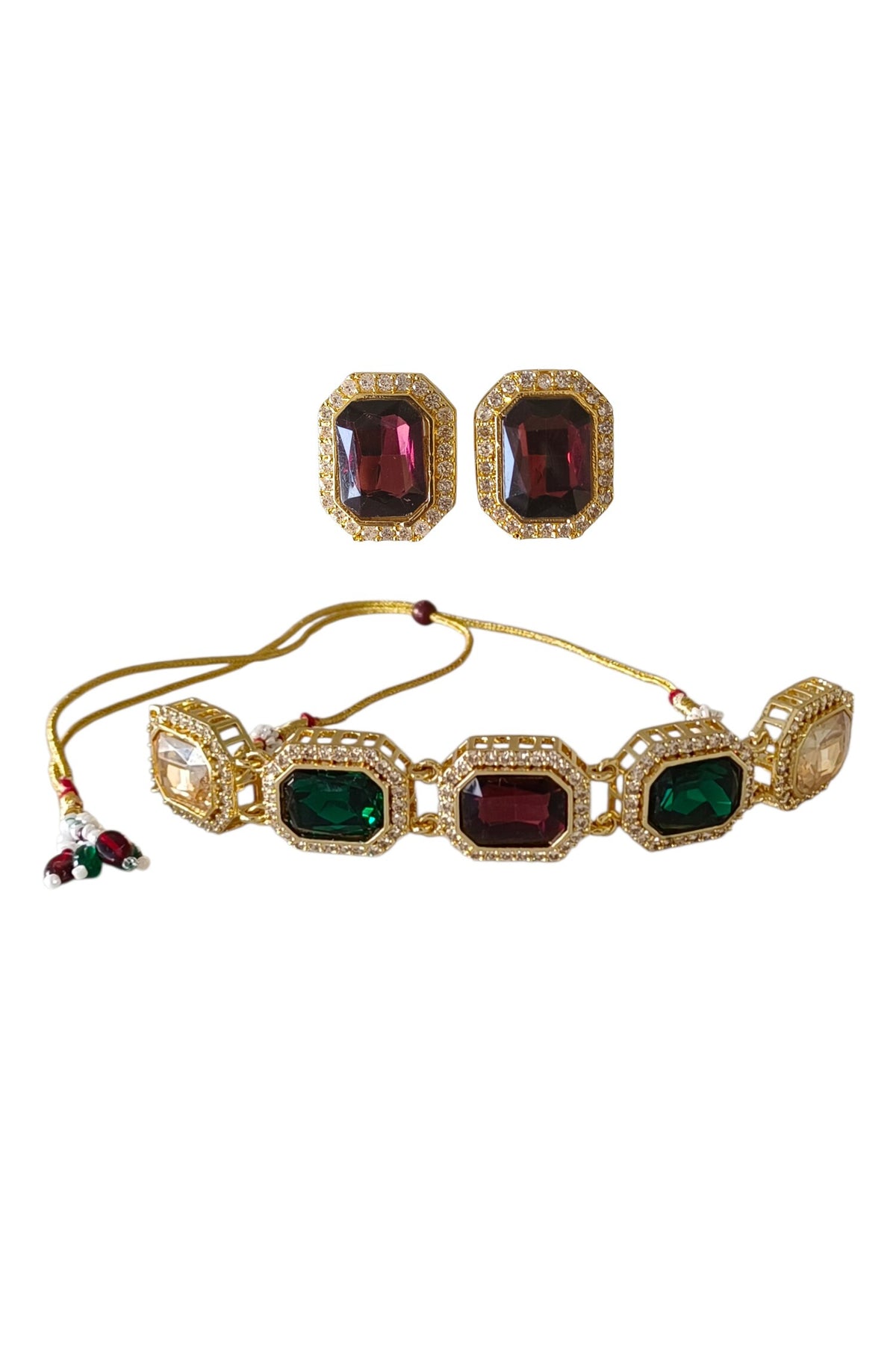 Araana Crystal Studded Choker Set 
