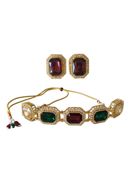 Araana Crystal Studded Choker Set 