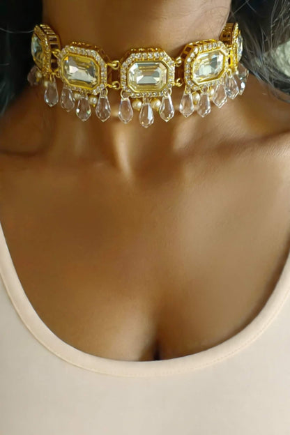 Araana Pearl Crystal Choker Set 