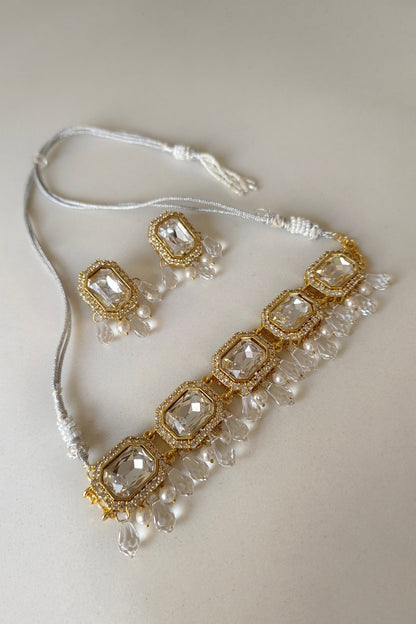 Araana Pearl Crystal Choker Set 