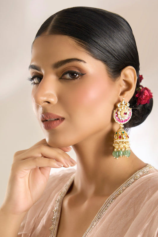 Stone Studded Jhumkas 