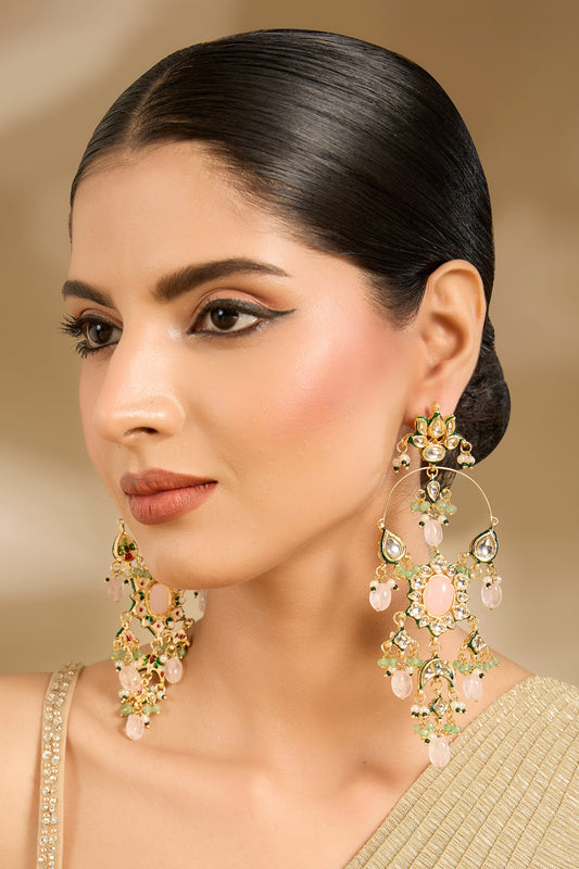 Kundan & Pearl Embellished Earrings 