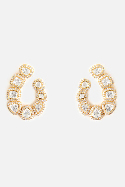 Elegant Pearl Cluster Stud Earrings 