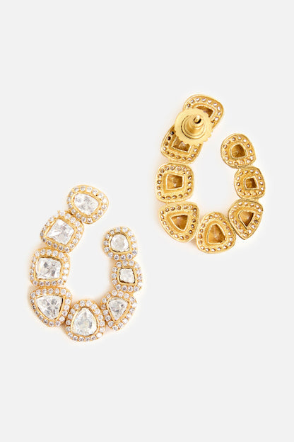 Elegant Pearl Cluster Stud Earrings 