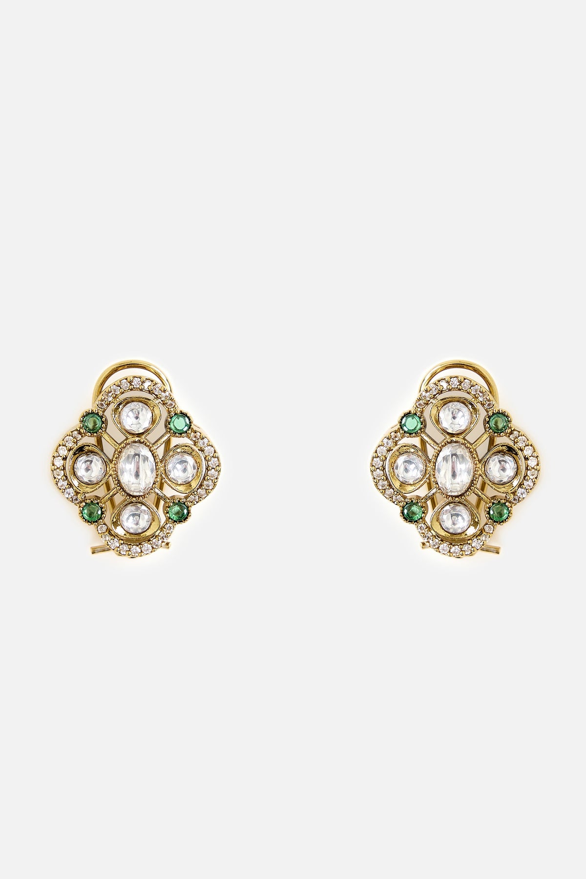 Kundan Polki Floral Choker Necklace Set 