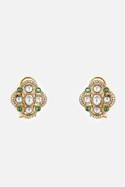 Kundan Polki Floral Choker Necklace Set 