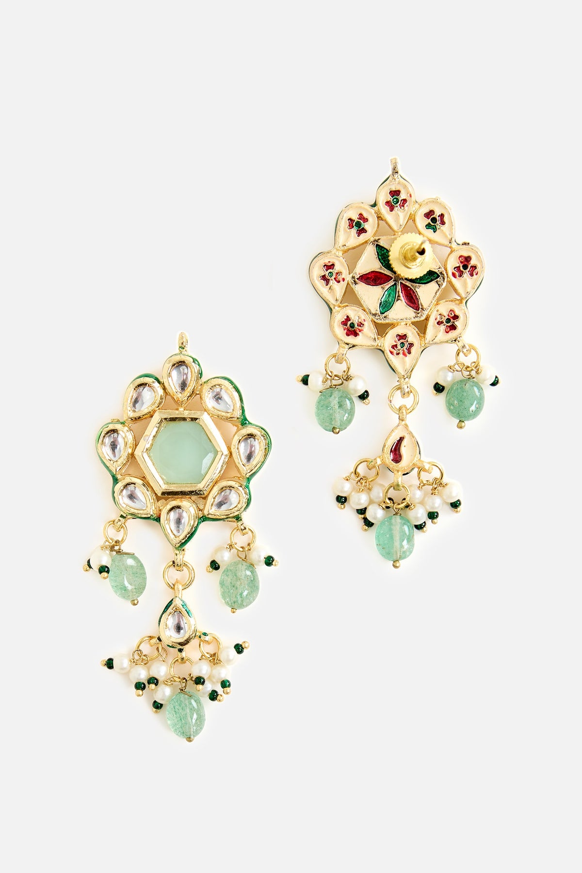 Gold & Green Beaded Choker Set 