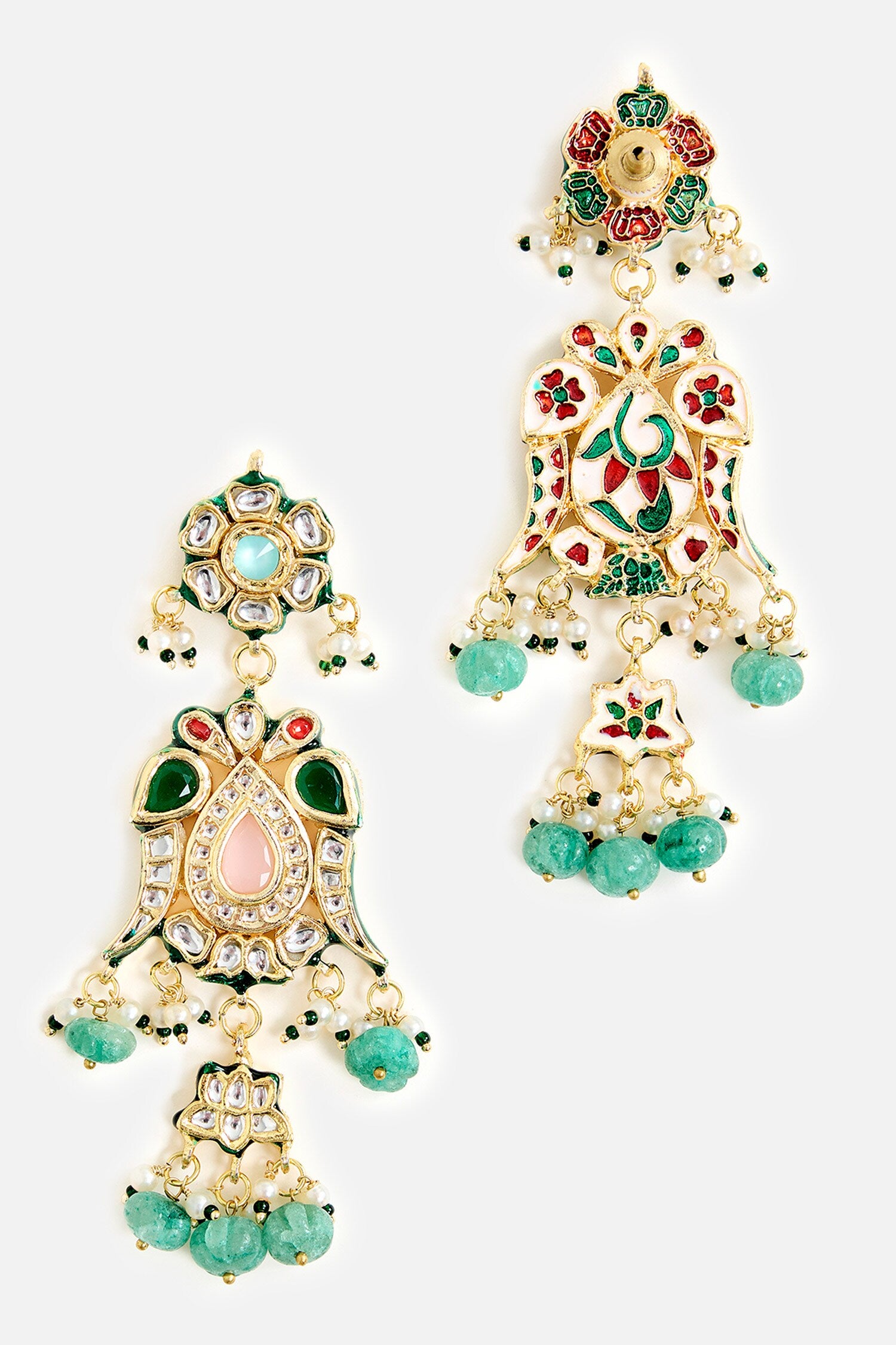 Emerald Drop Statement Earrings 