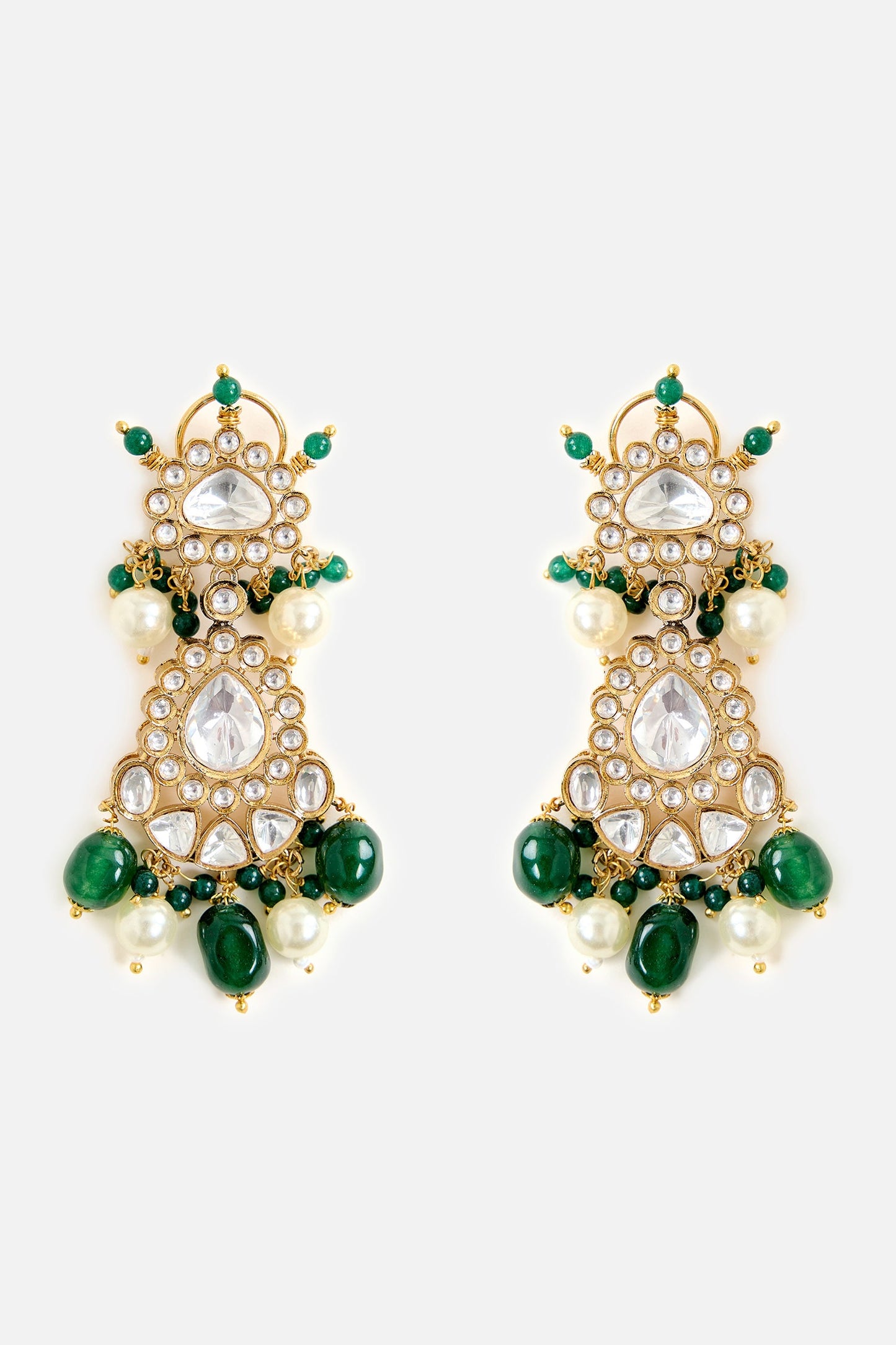 Kundan &  Bead Embellished Necklace Set 