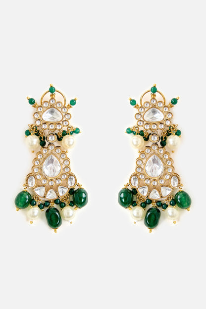 Kundan &  Bead Embellished Necklace Set 