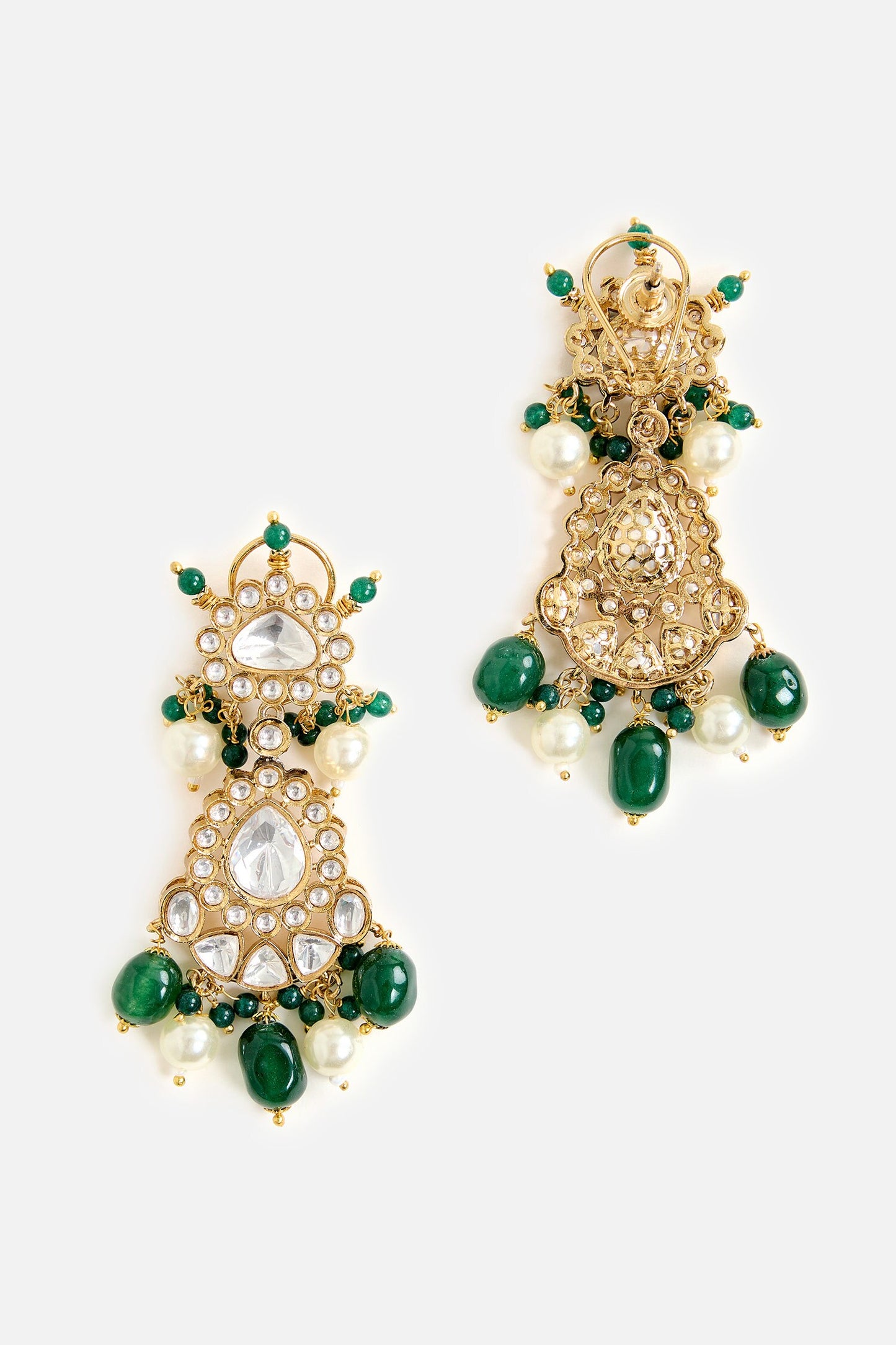 Kundan &  Bead Embellished Necklace Set 
