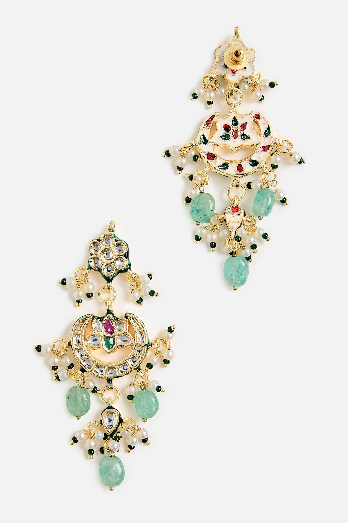 Green Beaded Kundan Choker Set 