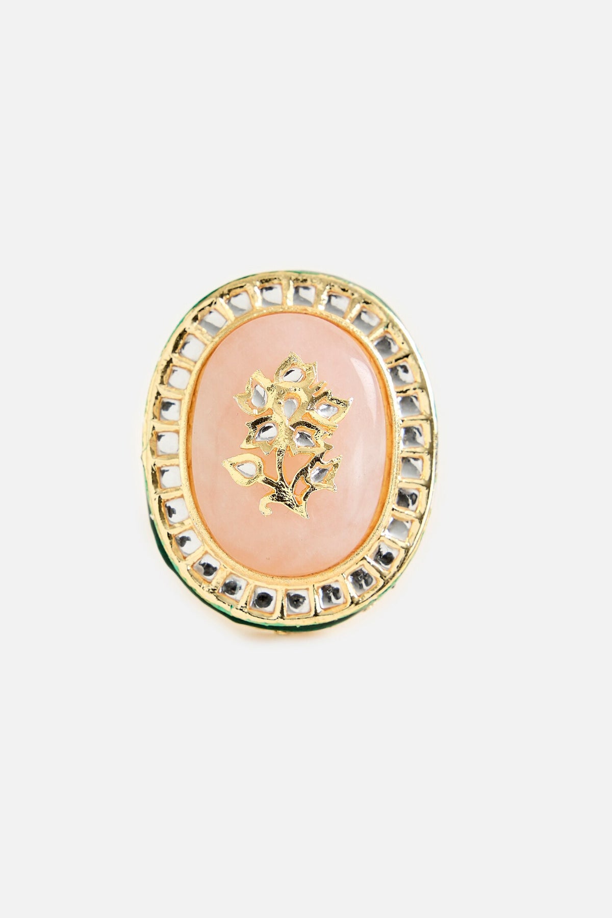 Oversized Kundan Statement Ring 