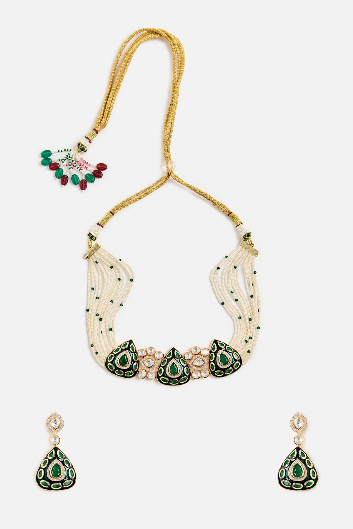 Emerald Stone Choker Set 