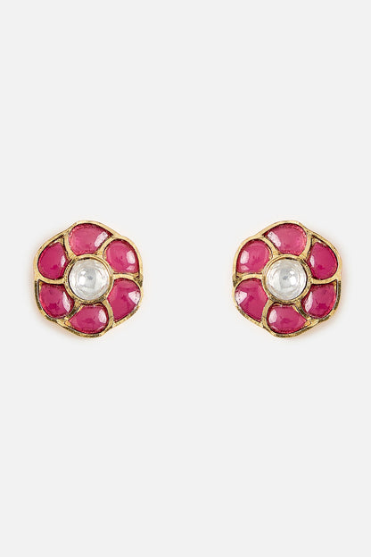Ruby Stone Choker Necklace Set 