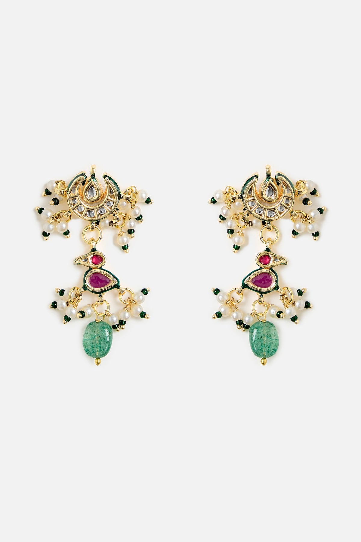 Elegant Green Beaded Necklace Set 