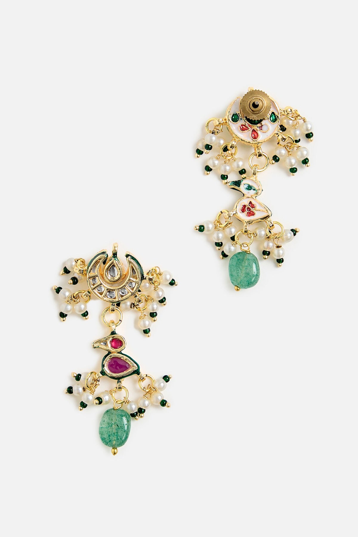 Elegant Green Beaded Necklace Set 