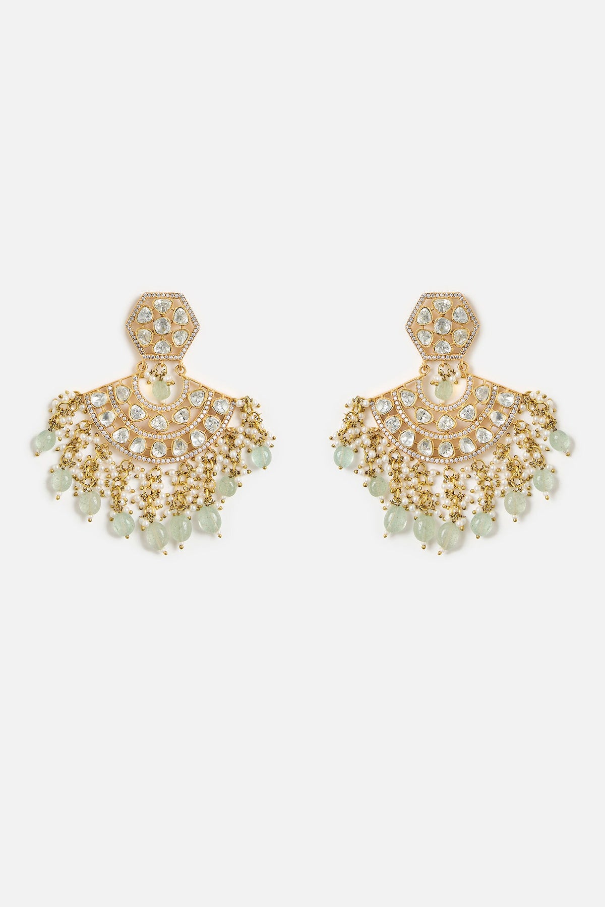 Kundan Polki Statement Earrings 