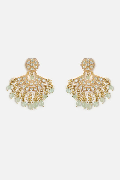 Kundan Polki Statement Earrings 