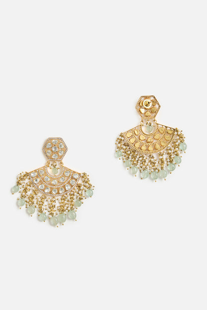 Kundan Polki Statement Earrings 