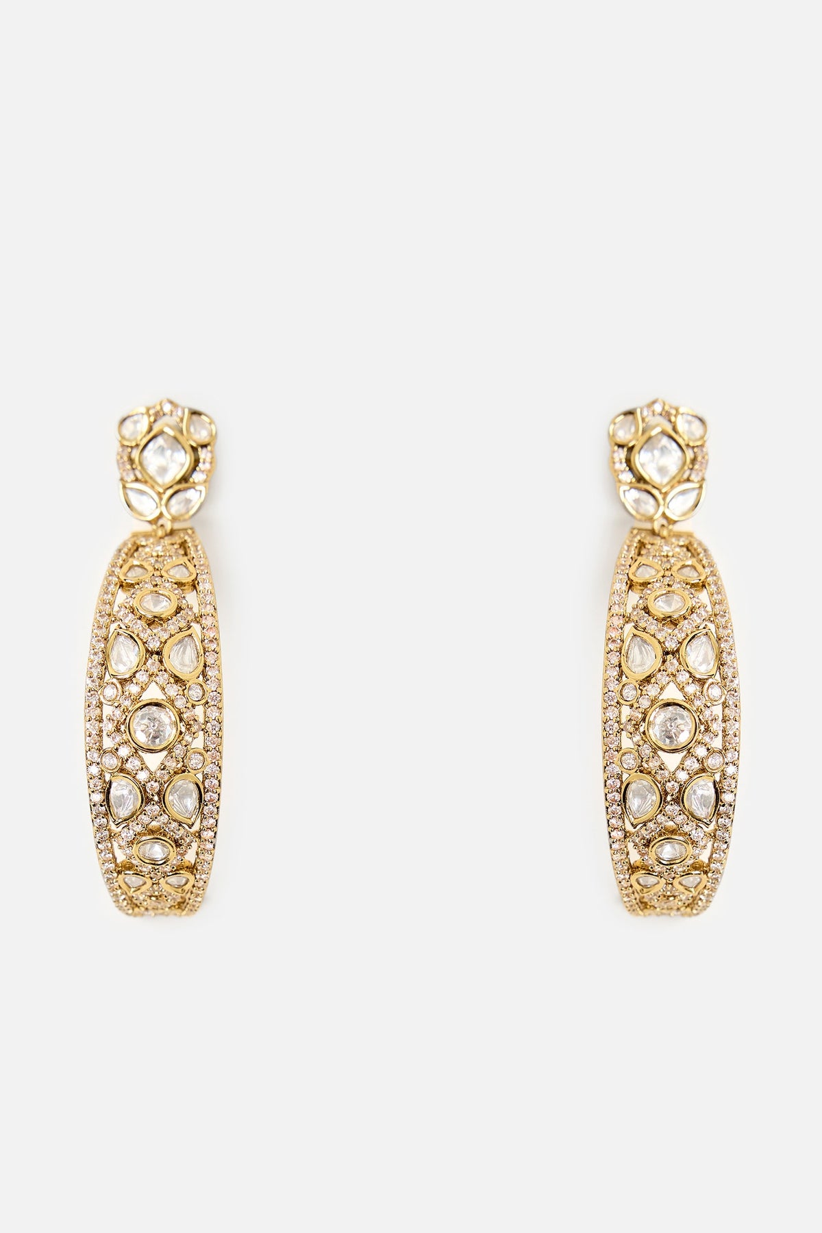 Elegant Gold Plated Hoop Earrings 