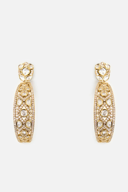 Elegant Gold Plated Hoop Earrings 