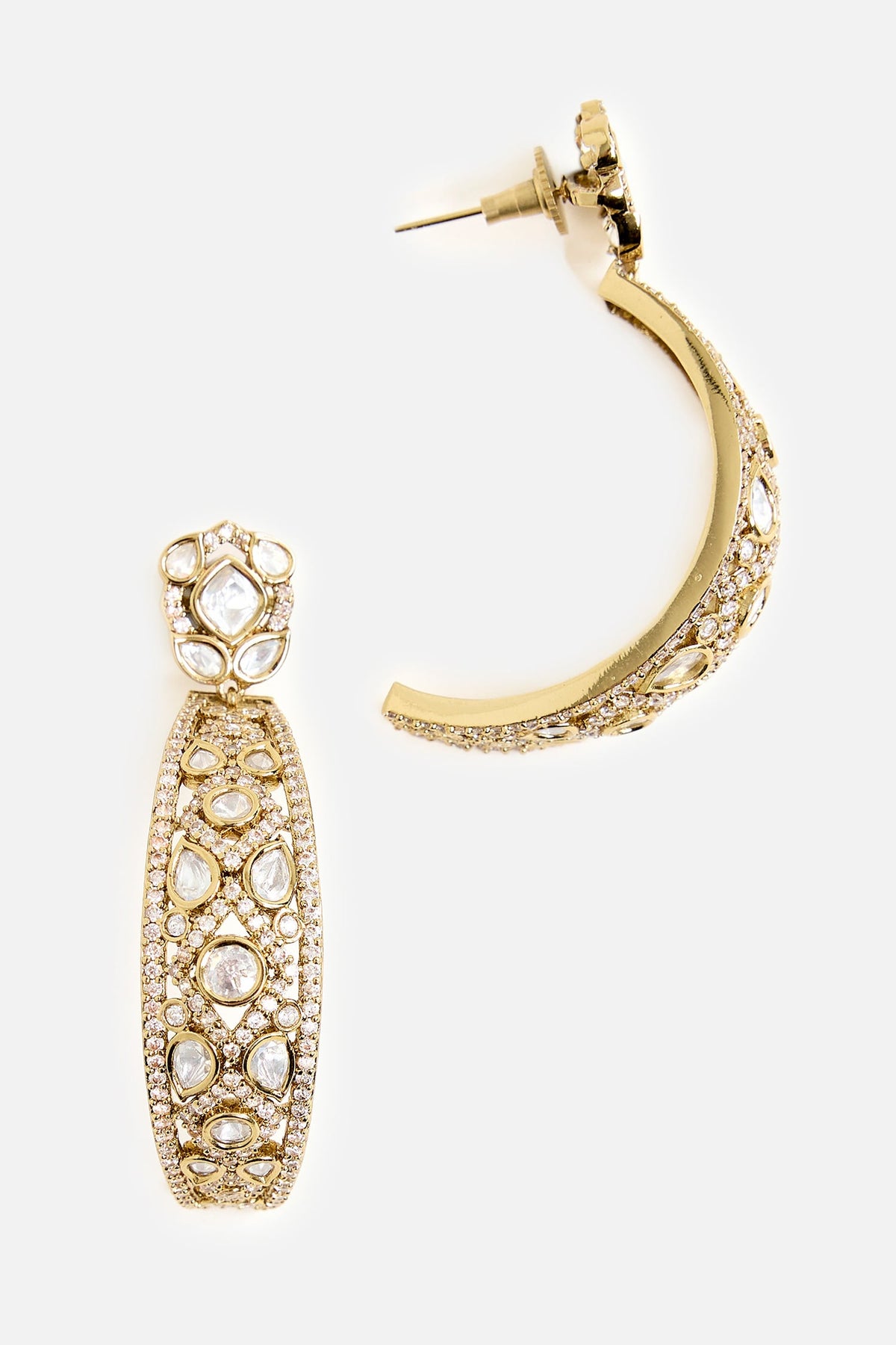 Elegant Gold Plated Hoop Earrings 